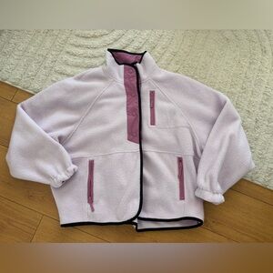 American Eagle Lavender Fleece Jacket with Pink Accents